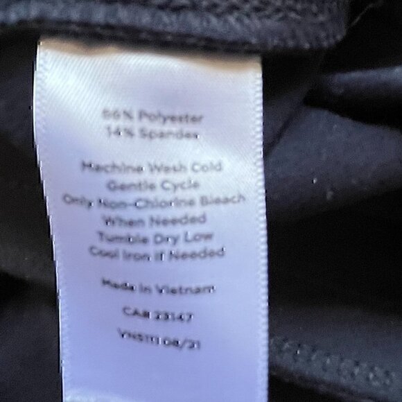 T by Talbots ON THE MOVE ANKLE LEGGINGS - Navy/White CHEVRON  S Zipper pocket - Picture 6 of 10